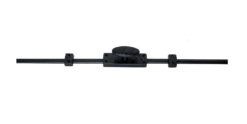 Oval Knob Espagnolette/Crémone Lock Bolt for up to 9' high Doors/Windows - Antique Black